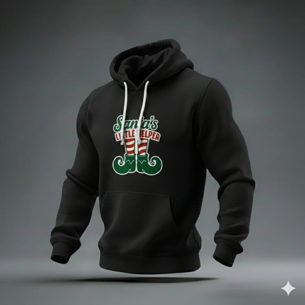Santa’s Little Helper Hoodie – Fun Christmas Pullover for Holiday Cheer